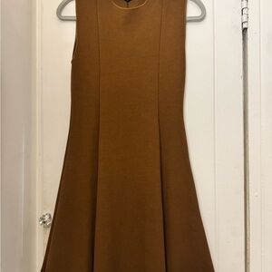 Zara Sleeveless Midi Dress in Warm Brown